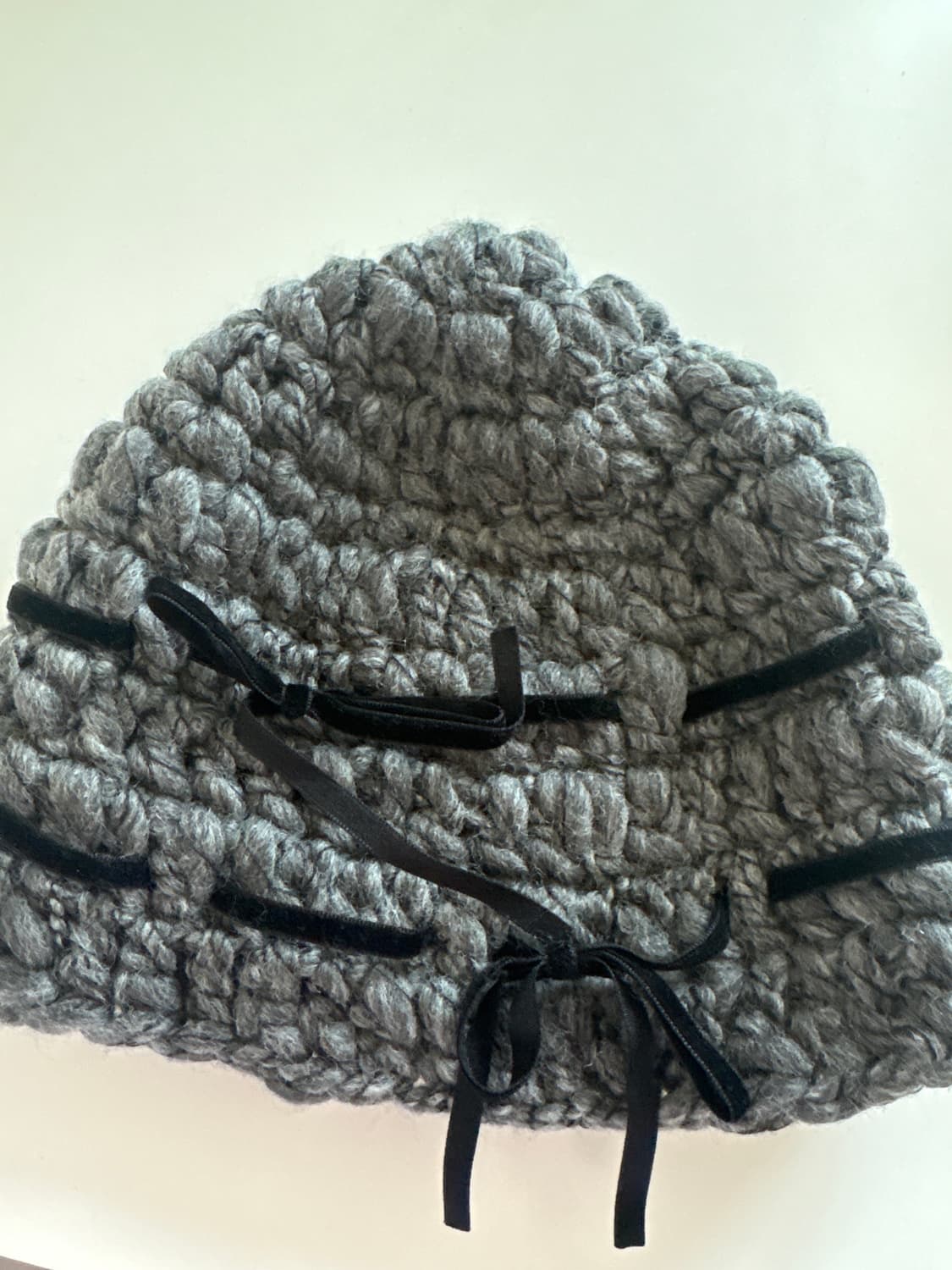 크로쉐안트 리본 비니 상품이미지3