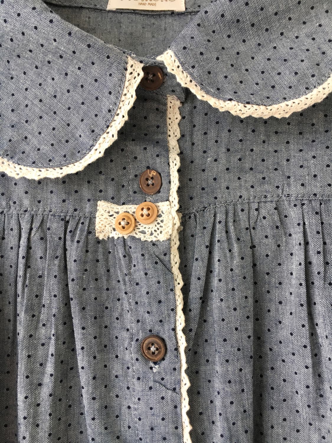 [Hand Made] 핸드메이드 도트 반팔 블라우스 모리걸 상품이미지6