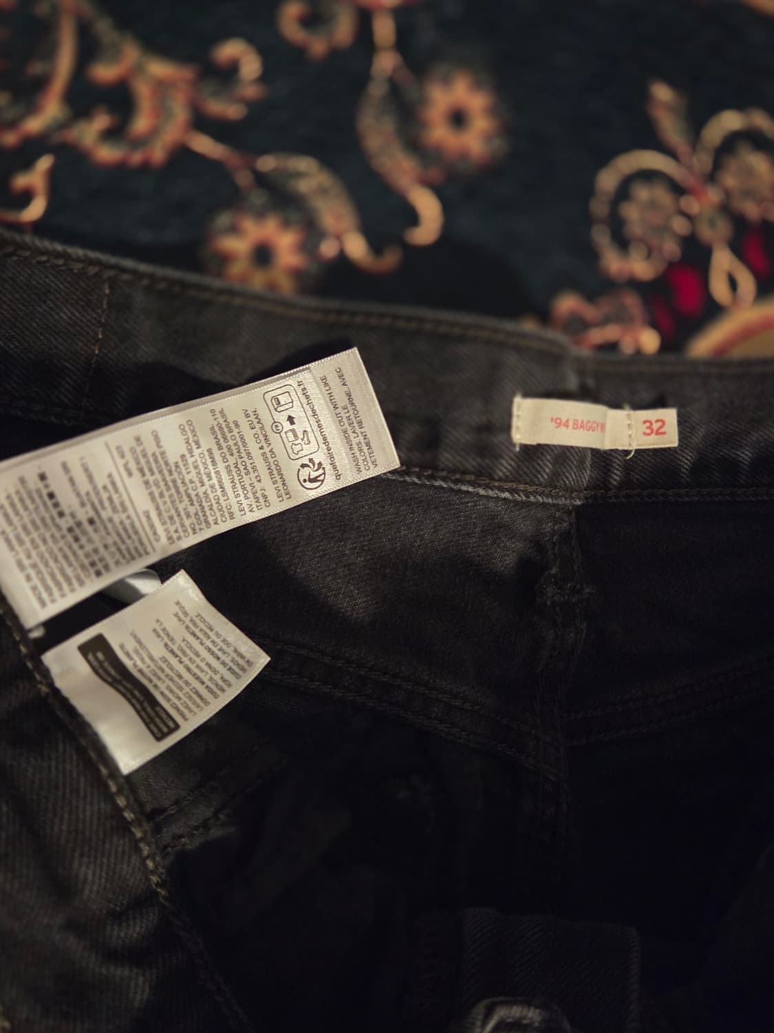 [트렌디] 리바이스 '94 배기 와이드 레그 데님 팬츠 (블랙/32사이즈 상품이미지5