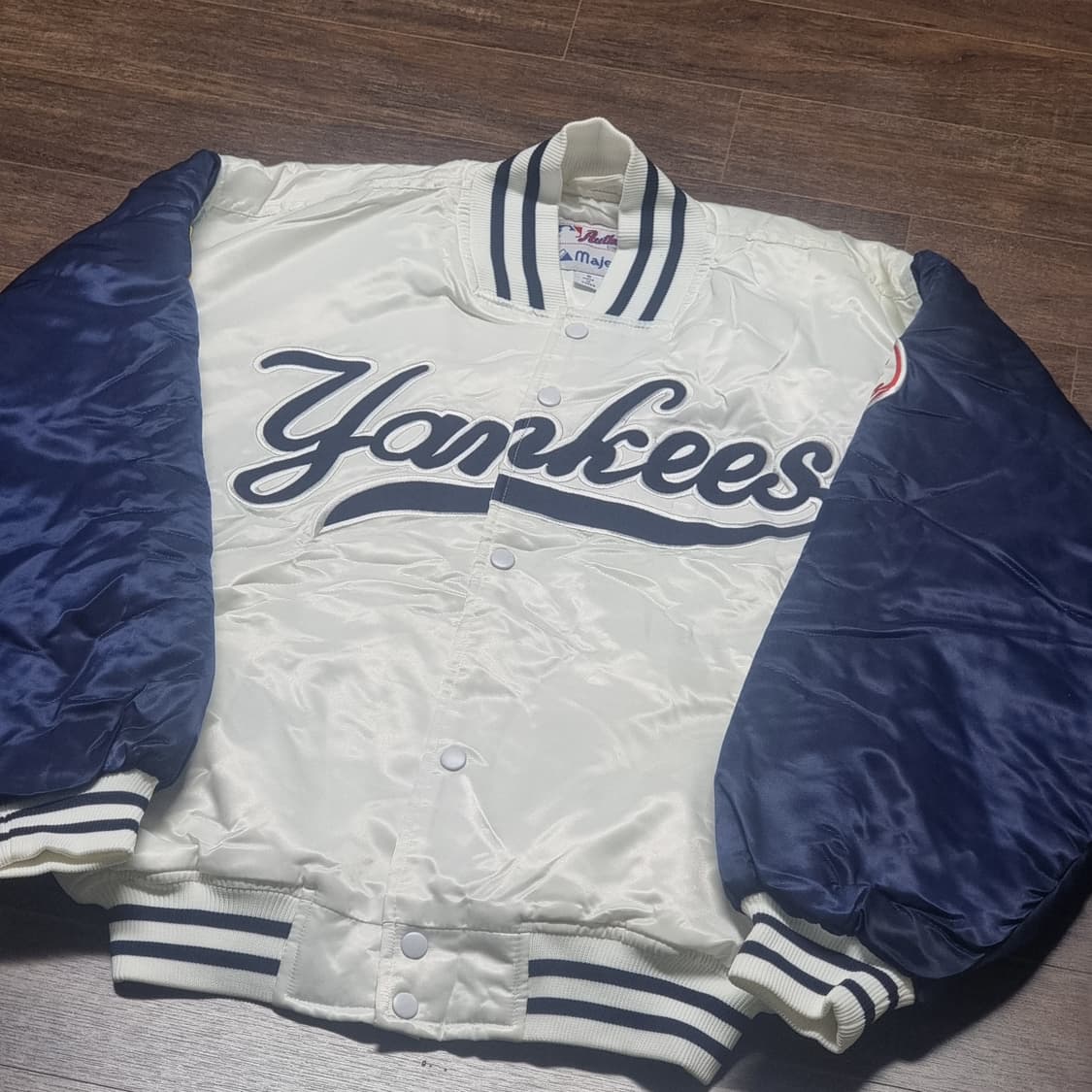 [S] MLB 올드스쿨 뉴욕 양키스 마제스틱 정품 바시티 자켓 점퍼 상품이미지1