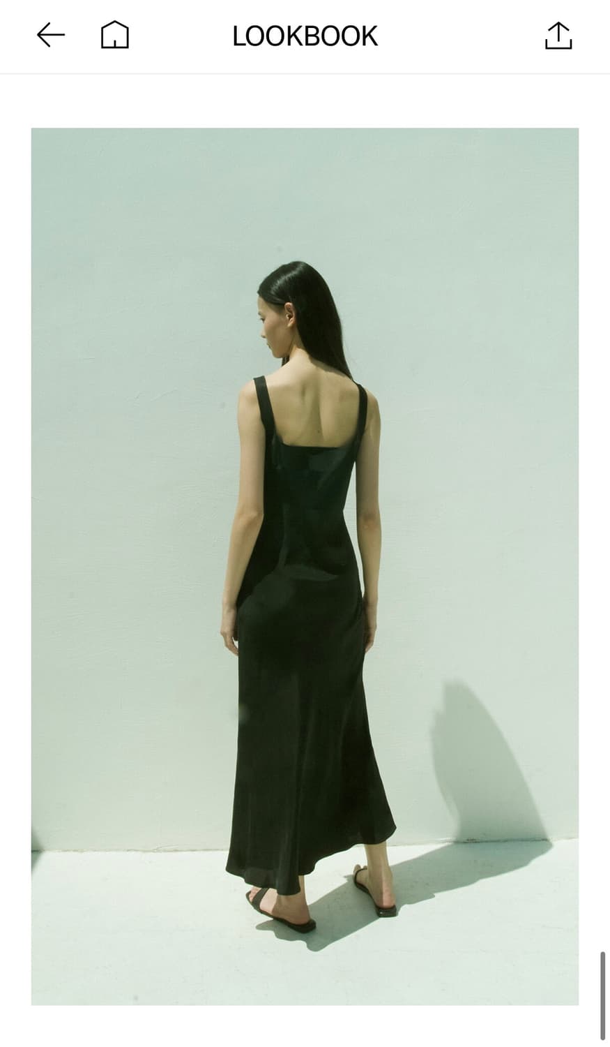 (새상품)HAVEC 하베크 - Square-neck silky dress 상품이미지1