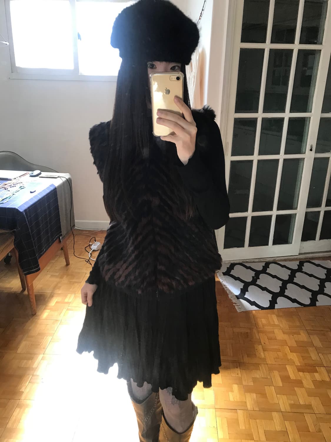 vintage fur knit vest 상품이미지1