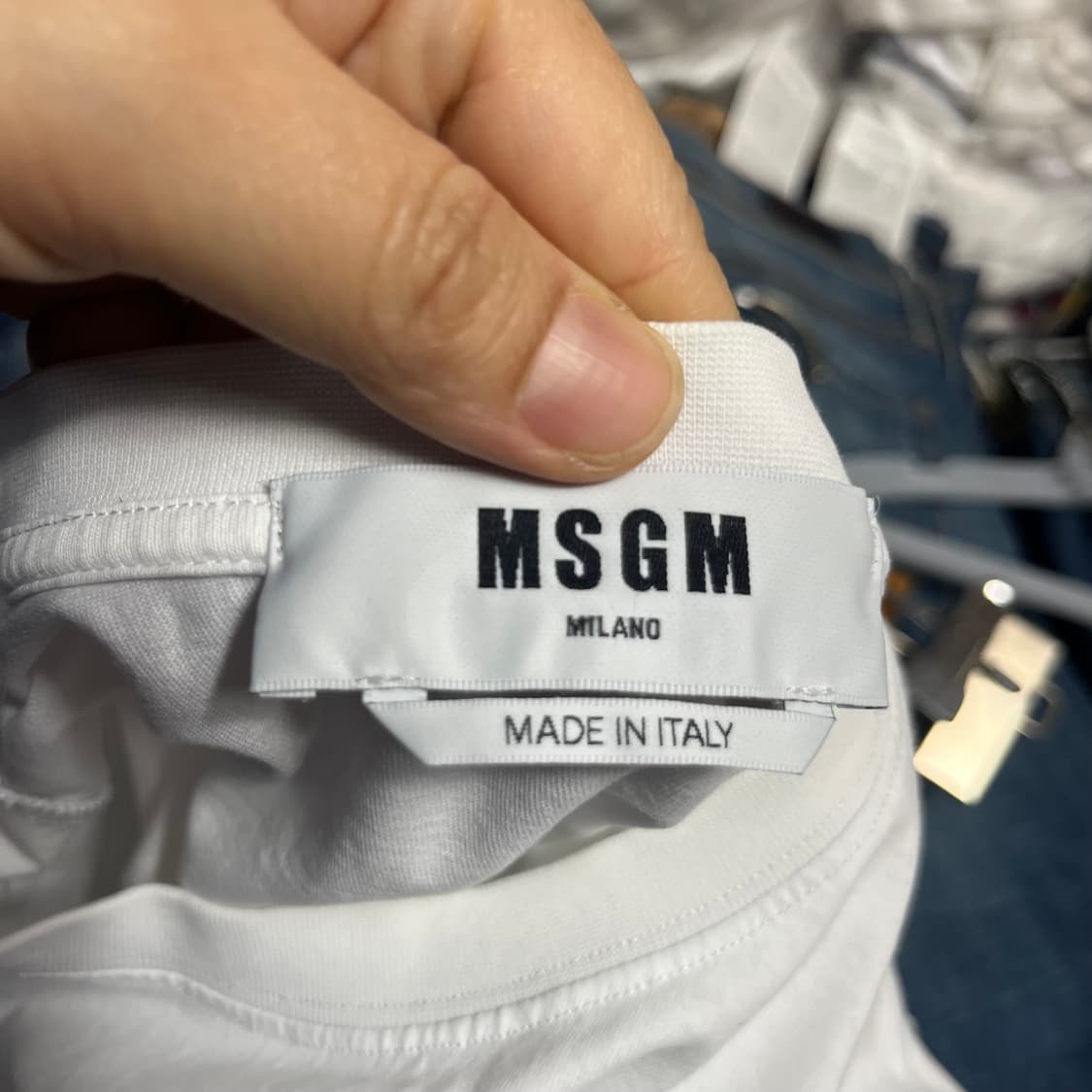 MSGM 밀라노 로고 흰색 반팔티셔츠  S 상품이미지2