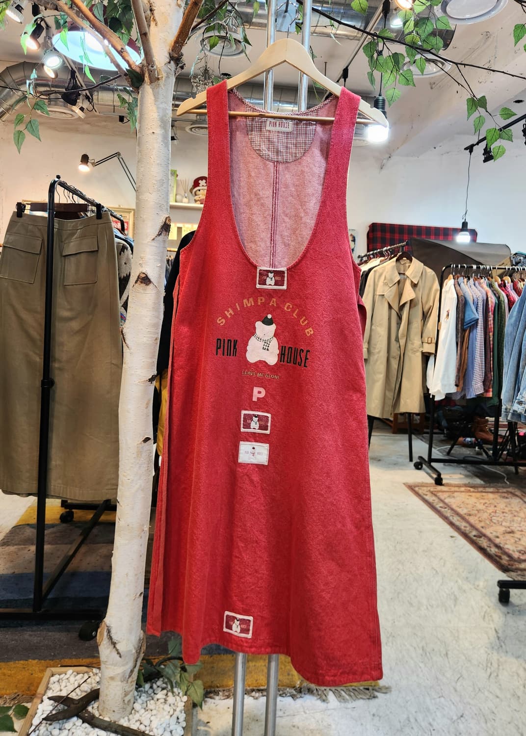 제펜 pink house 핑크 하우스 데님 빈티지 원피스 상품이미지1