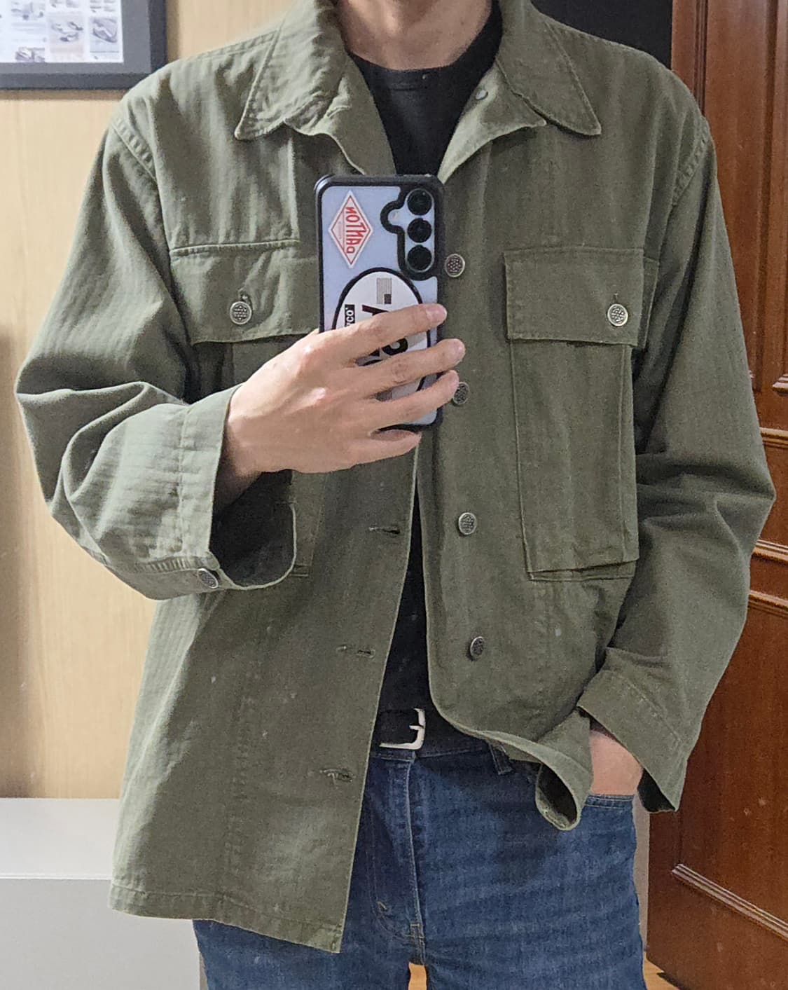 (착샷) 오어슬로우 m43 퍼티그 hbt 아미 자켓 상품이미지7