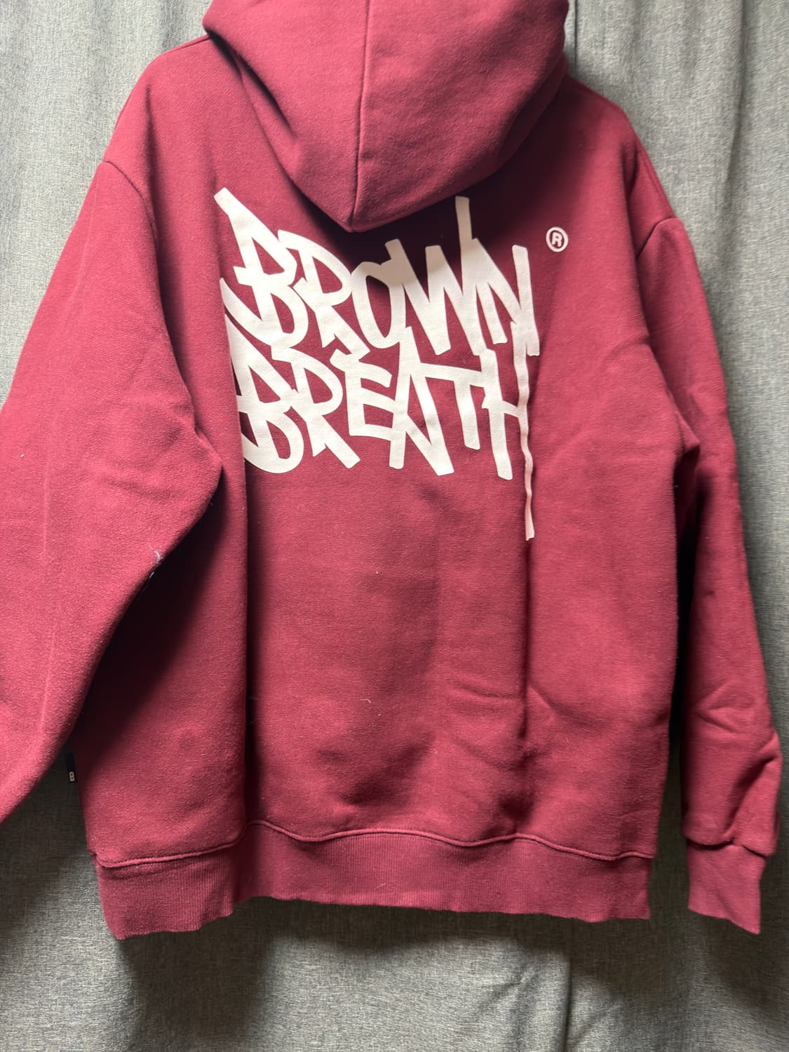 브라운브레스 버건디 기모후드티 판매합니다 상품이미지2