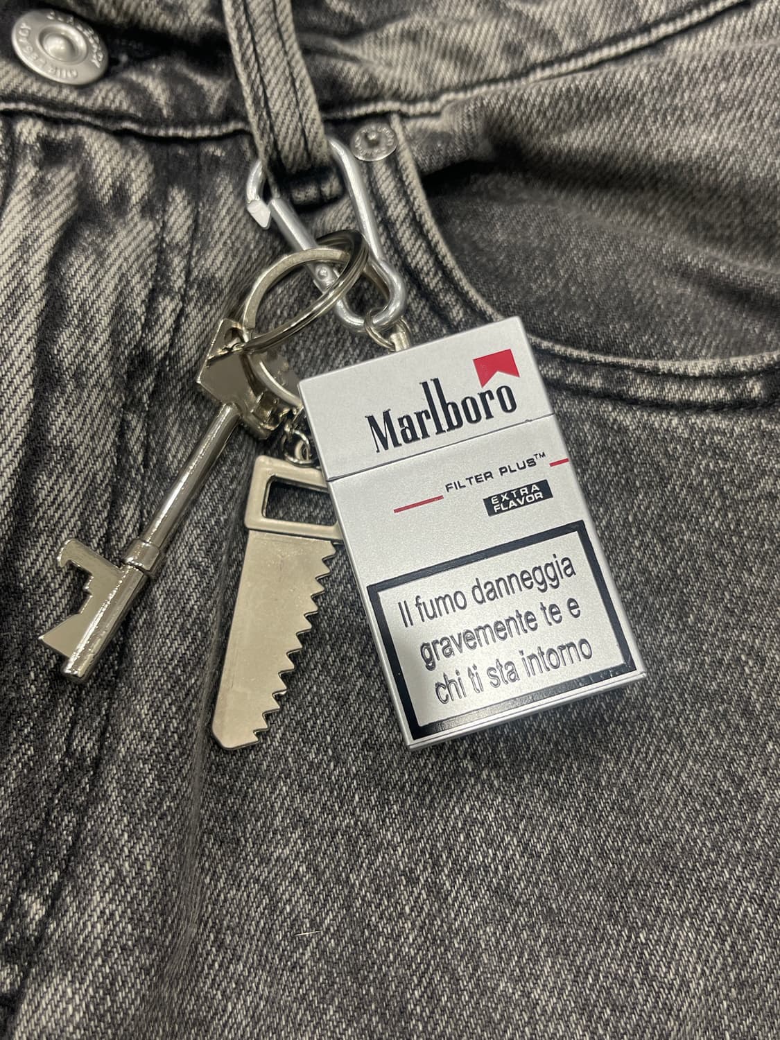 말보로 빈티지 키링 세트 실버 키참 상품이미지2