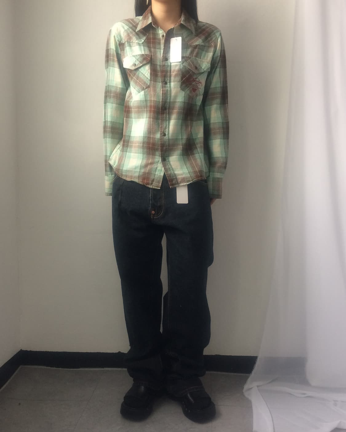 Gotcha check pattern shirt 상품이미지7