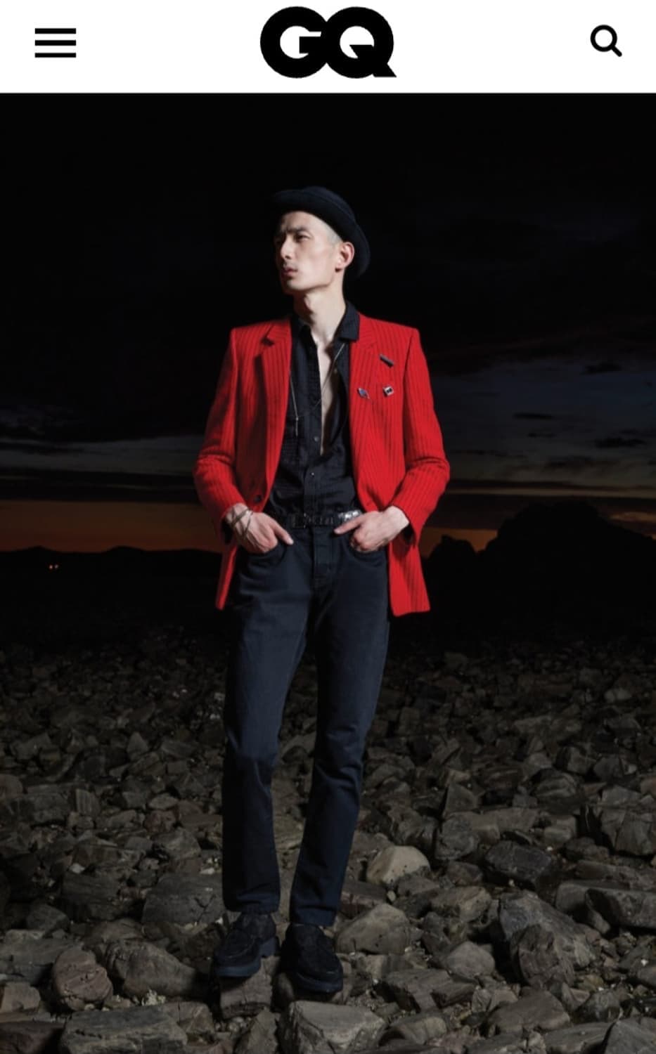 [BTS 진님 착용] 생로랑 21AW 레드 스트라이프 자켓 상품이미지3