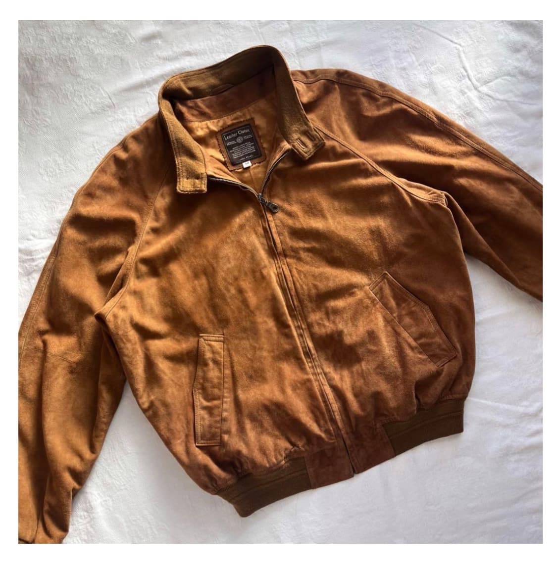 빈티지 브라운 스웨이드 해링턴 바라쿠라 G9 가죽 자켓 상품이미지2