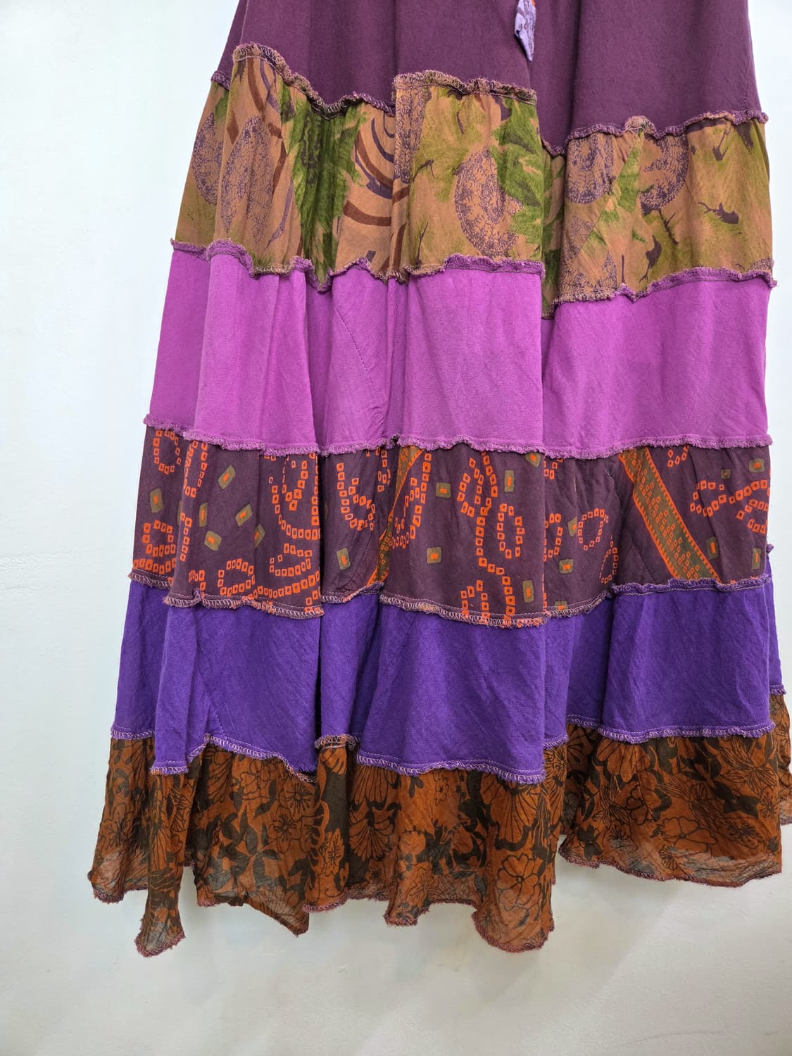 히피 패치워크 롱스커트 상품이미지3