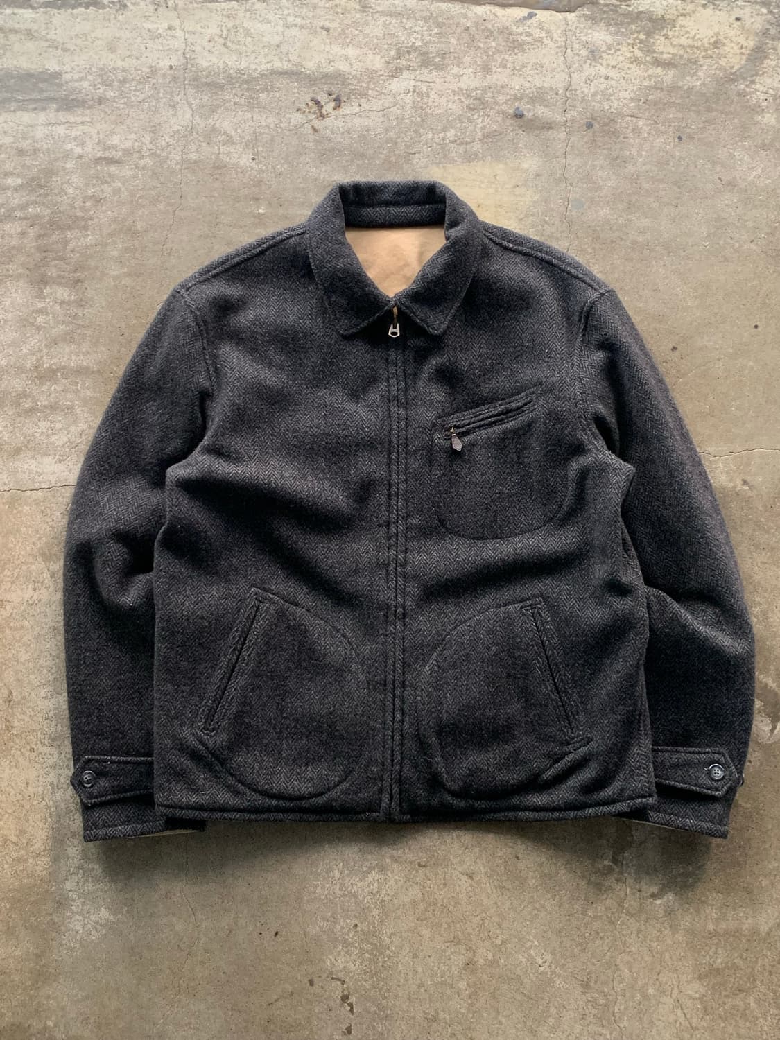 폴로 랄프로렌 울 헤링본 / 코튼 트윌 리버시블 스포츠 자켓 상품이미지1