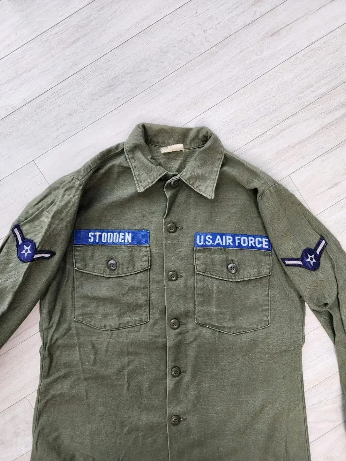 60's 베트남전 OG-107 USAF 유틸리티 셔츠 상품이미지4