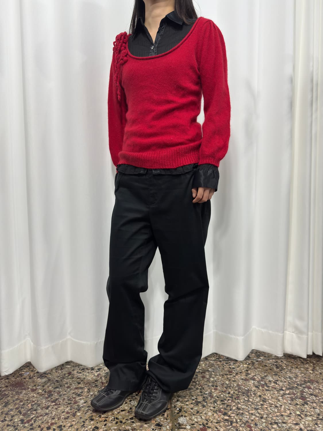 ofuon black slacks 상품이미지6