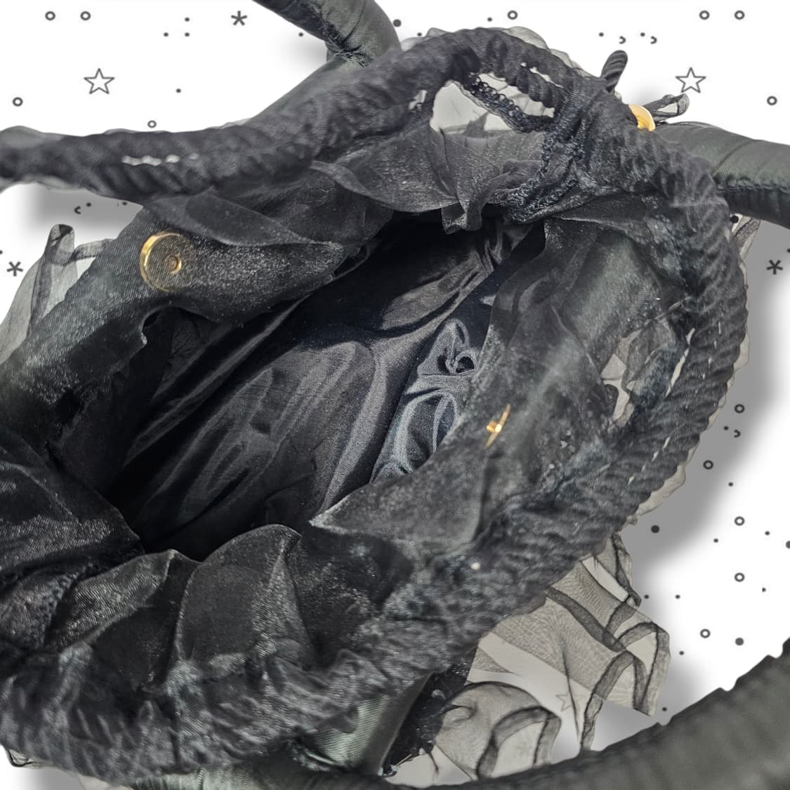 VTG 블랙 로즈 비즈 스팽글 핸드백 상품이미지9