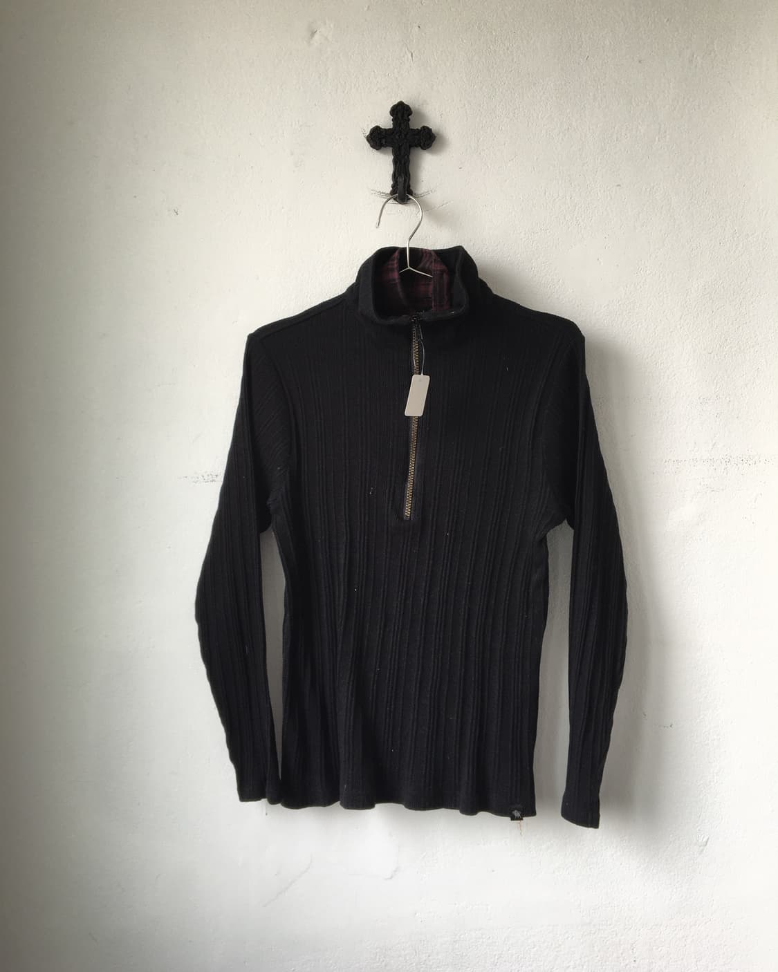 Shirt layered high neck ribbed sleeve 상품이미지2