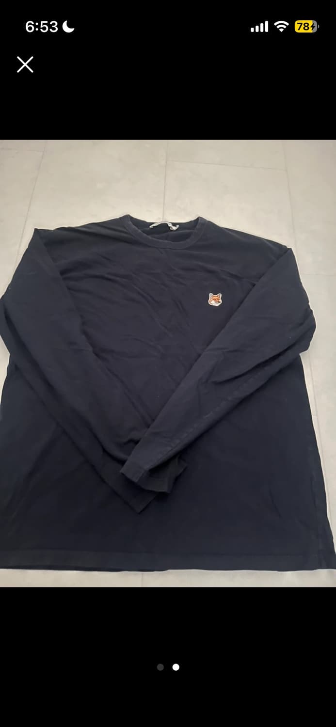 메종키츠네 롱슬리브 네이비 상품이미지1