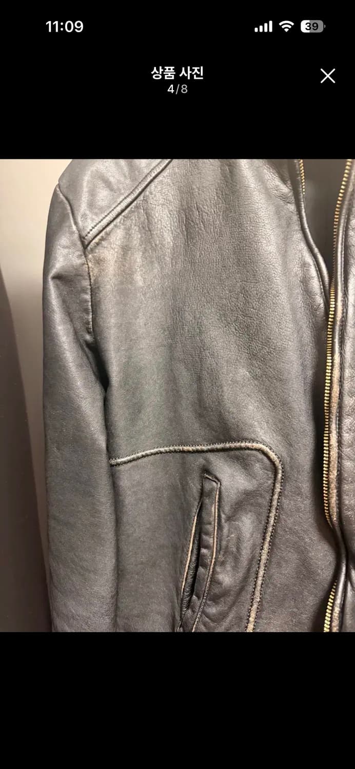 오토매틱포더피플 파이핑 레더자켓 2사이즈 상품이미지5