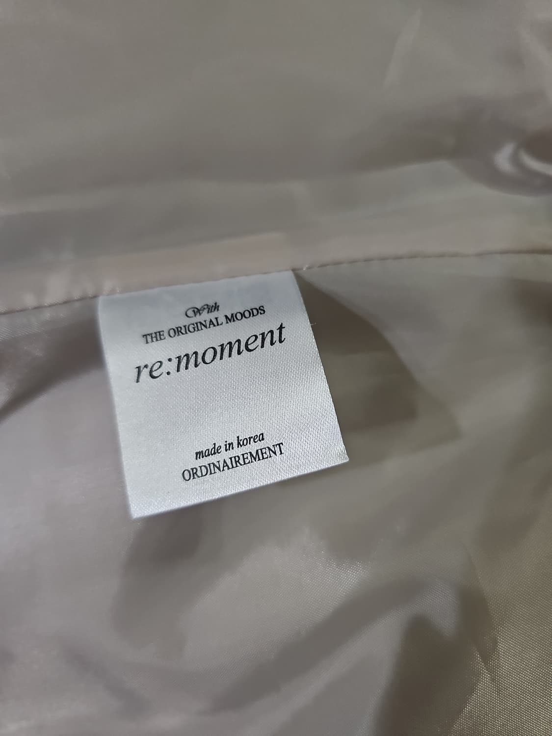 오디너리먼트 마크 하프 비건 레더 가죽 자켓 크림 상품이미지10