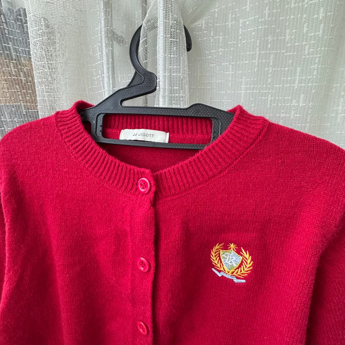 레드 와펜자수 니트 가디건 상품이미지3