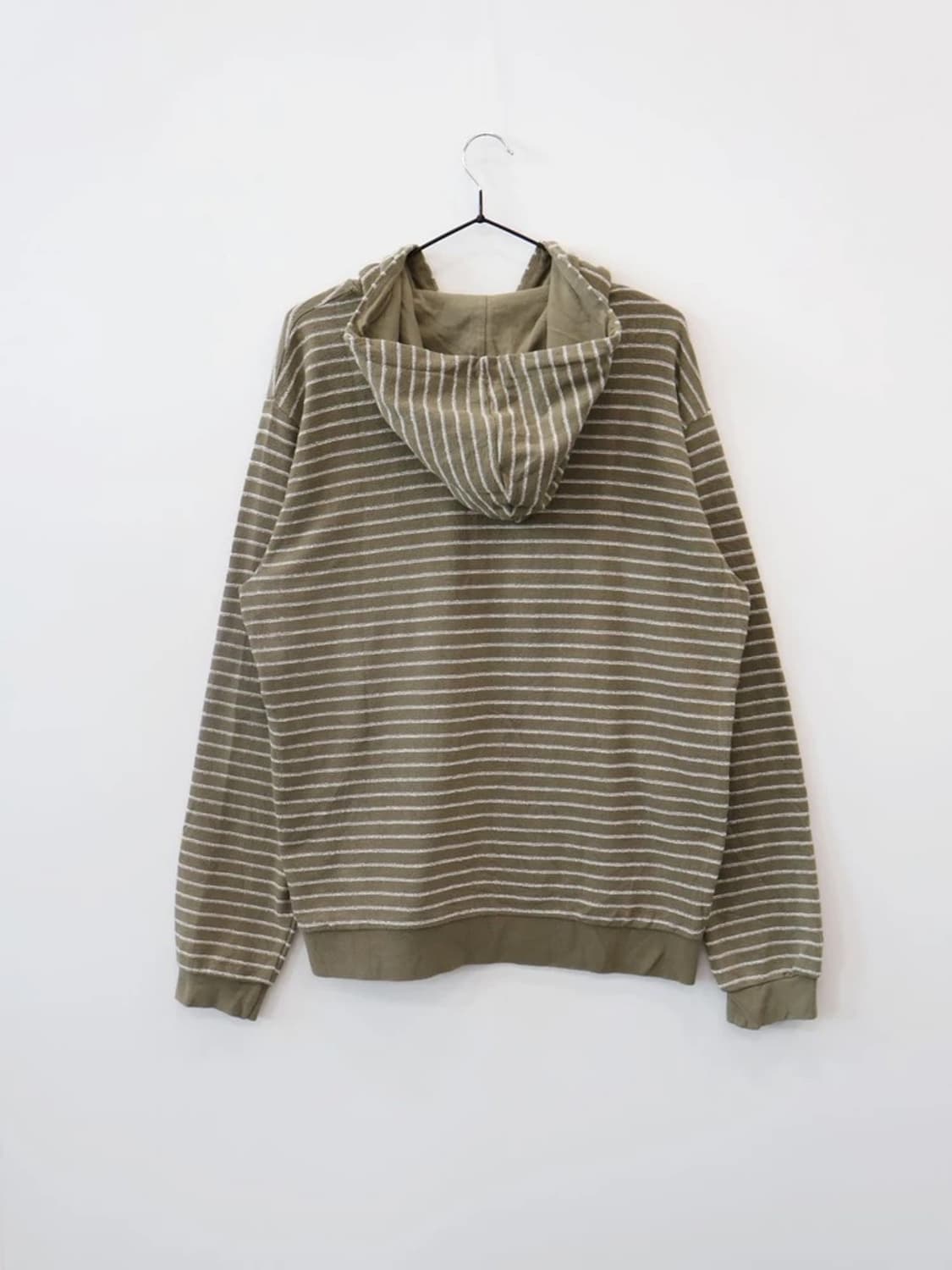 ZARA Olive Stripe Hoodie 상품이미지4