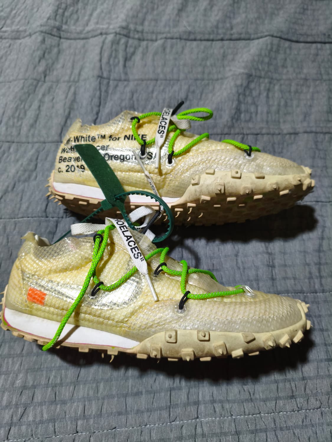 오프화이트 나이키 와플 레이스 230mm 운동화 여성 스트릿 힙합 상품이미지2