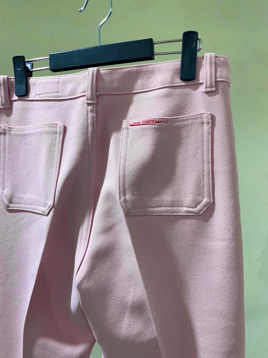 80s ROX penny 핑크 폴리 부츠컷 팬츠 상품이미지5