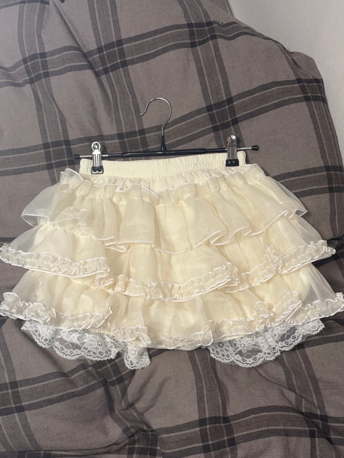 러프넥 튜튜 팬츠 스커트 크림 상품이미지2