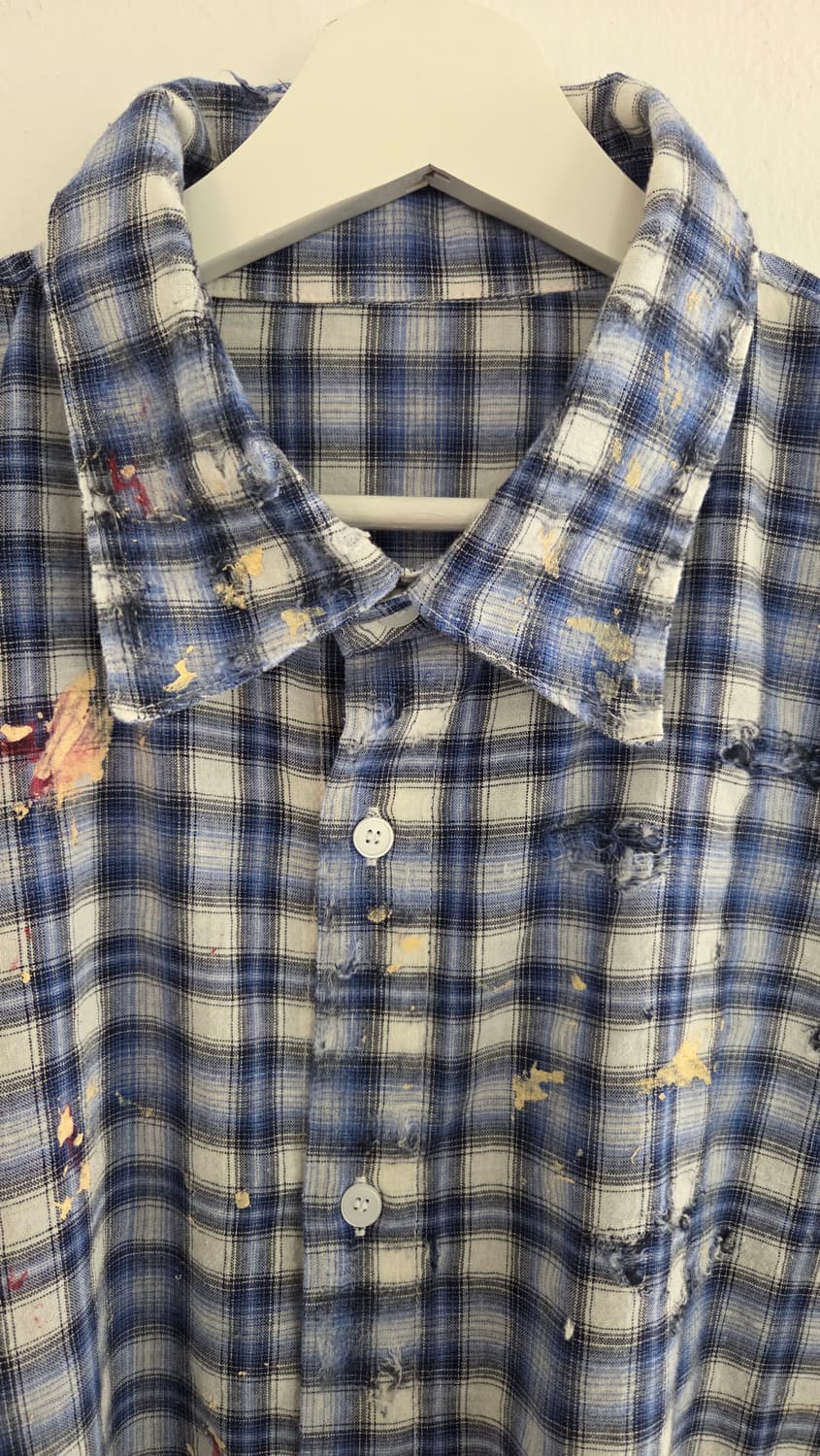 빈티지블루체크셔츠 상품이미지3