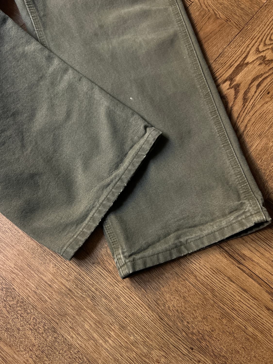 [34]칼하트 USA 빈티지 워싱 모스그린 싱글니 카펜터 워크 팬츠 상품이미지5