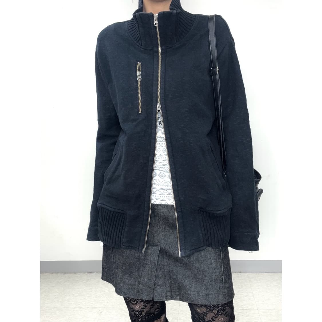 빈티지 락시크 블랙 투웨이 집업 상품이미지1