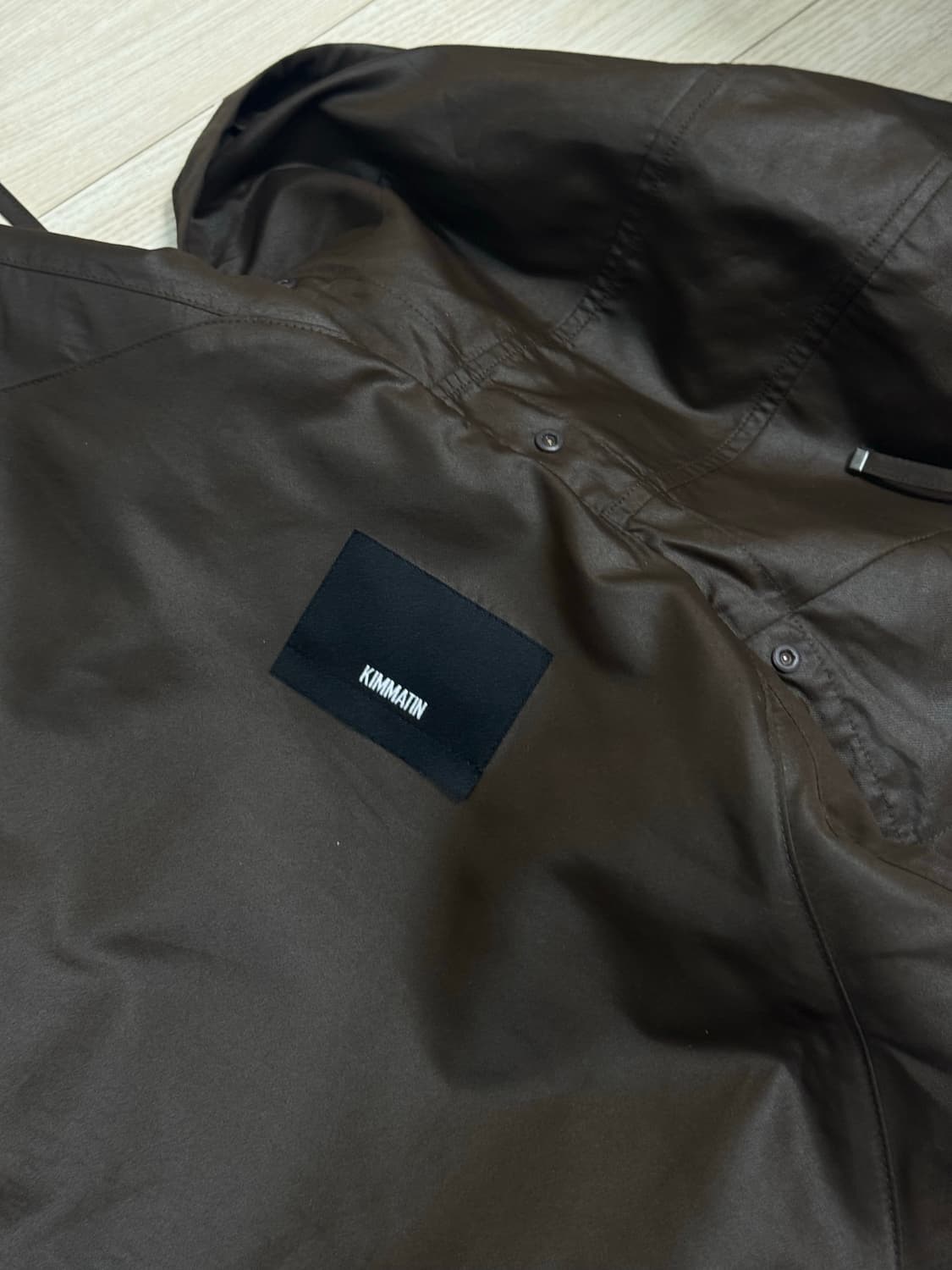 KIMMATIN 하이넥 벌룬 코팅 점퍼 브라운  상품이미지8