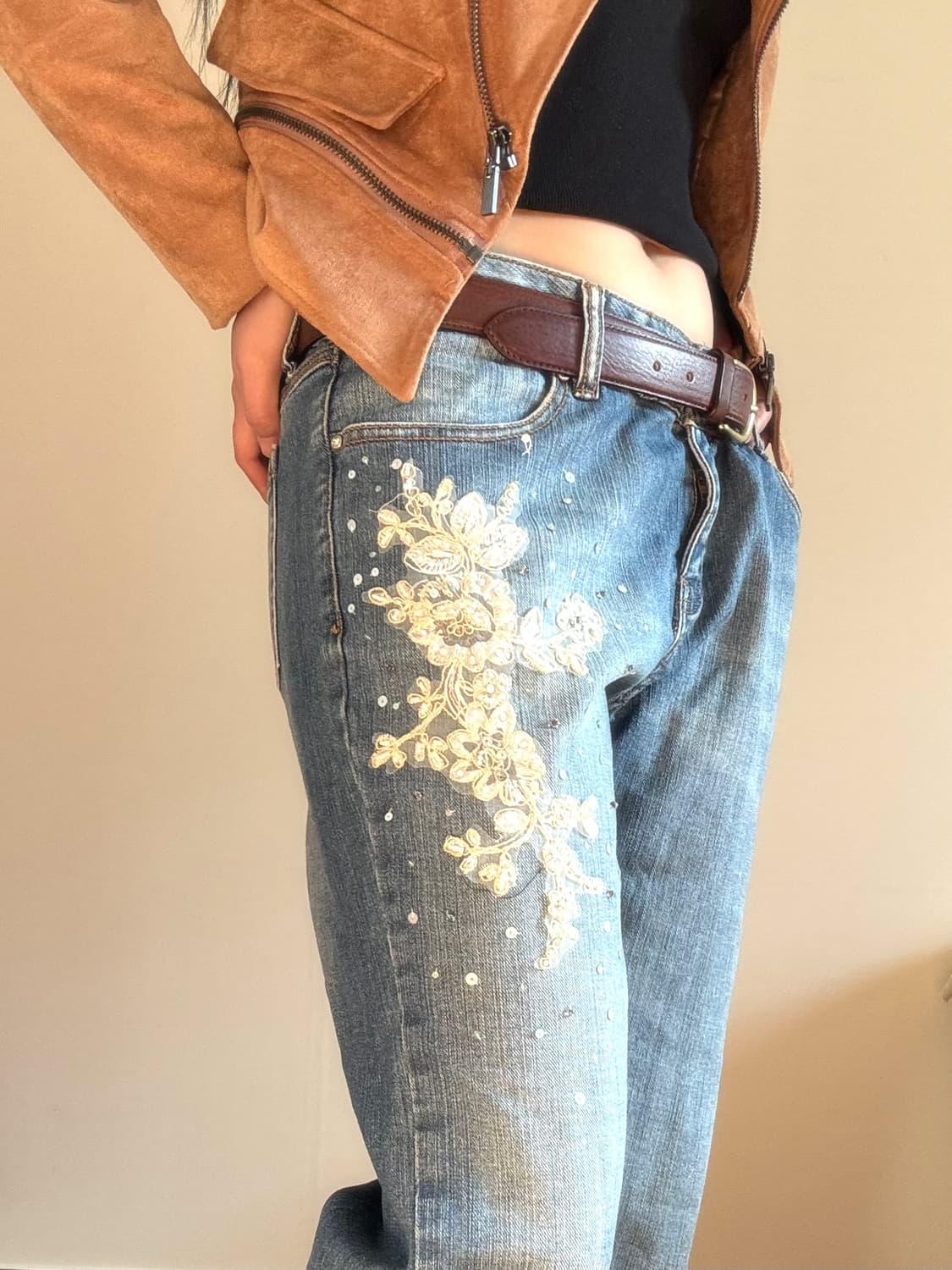 오리엔탈 데님 부츠컷 팬츠 상품이미지2