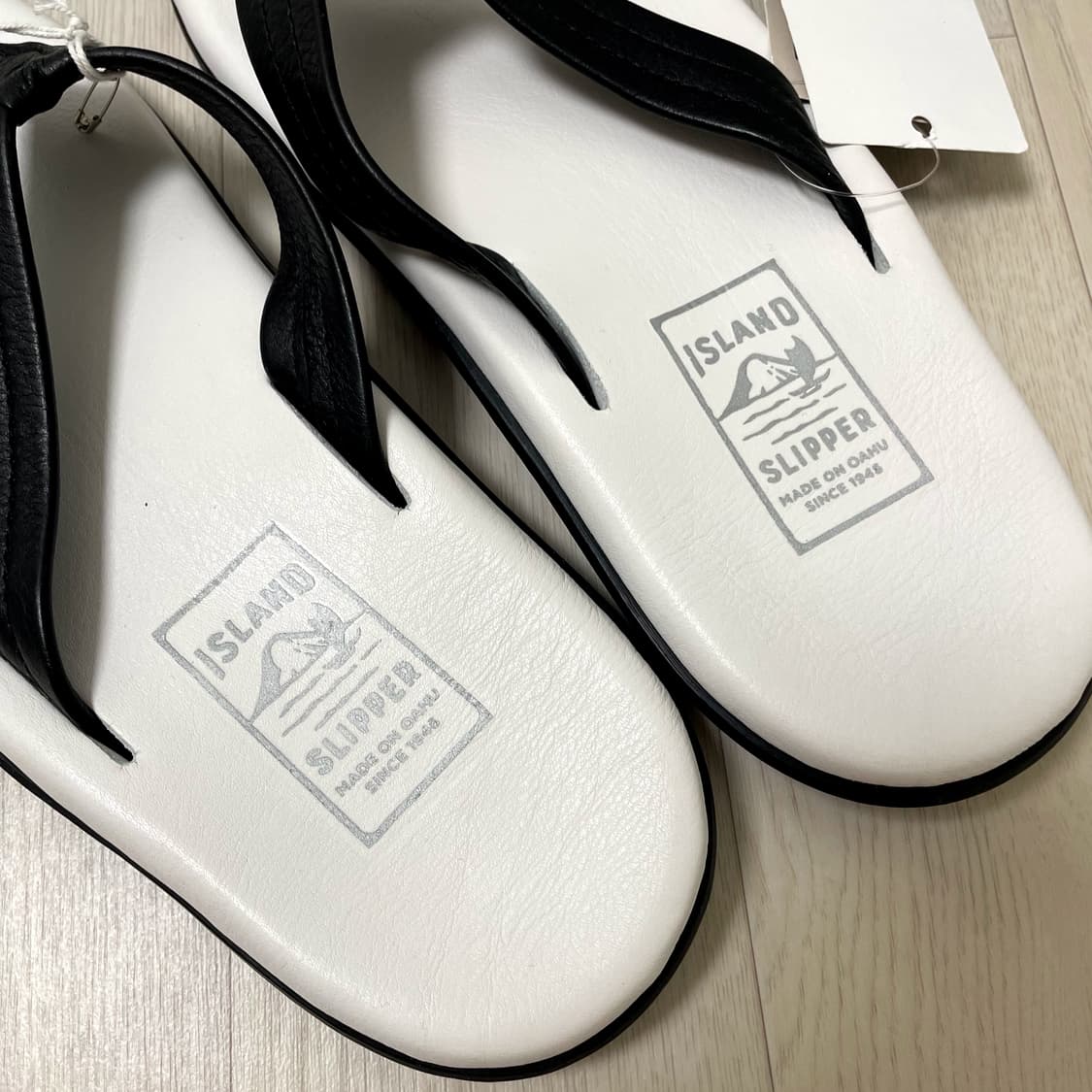 아일랜드/ 화이트 블랙 레더 슬리퍼/ 11 상품이미지3