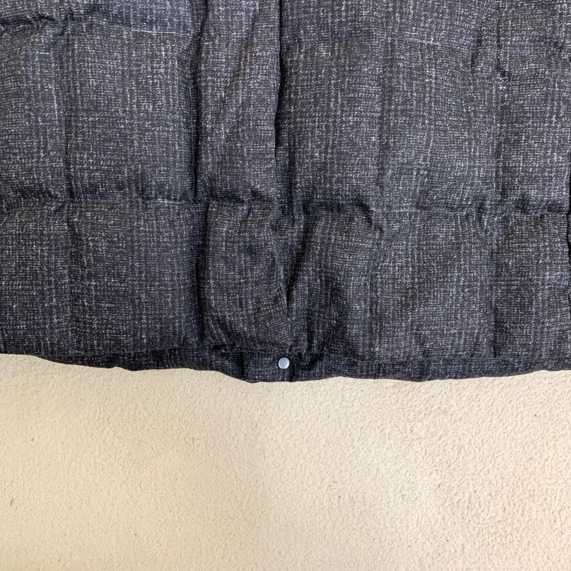 블루라운지 마에스트로 체크 구스다운 하프코트(105/차콜그레이) 패딩코트 상품이미지5