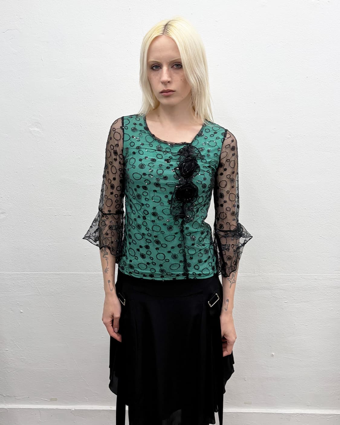 빈티지 플로럴 레이스 탑 상품이미지1