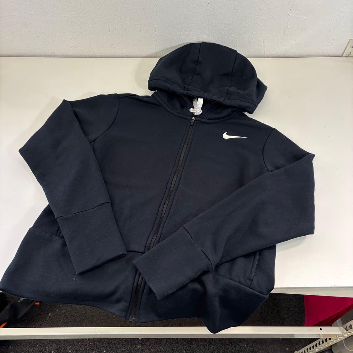 우먼S 나이키 블랙 스우시 DRI-FIT 폴리 후드집업 상품이미지1