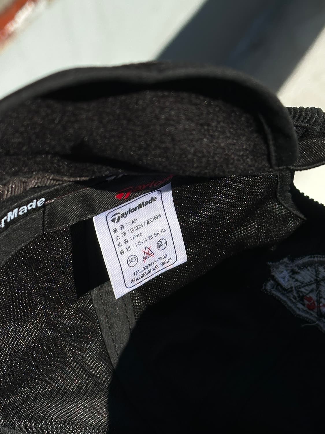 [M] 테일러메이드 블랙 코듀로이 볼캡 모자 상품이미지10