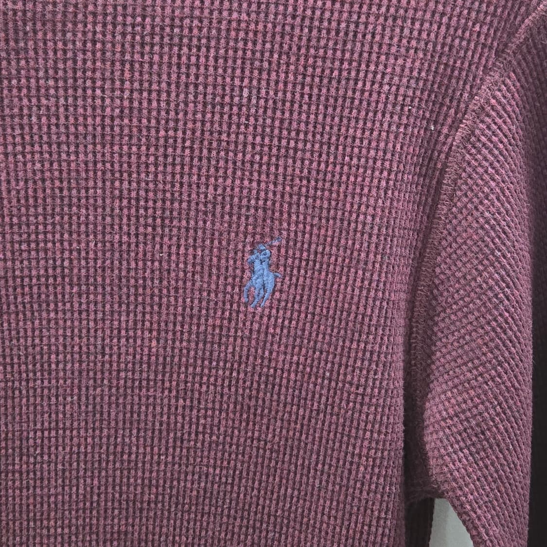 폴로랄프로렌 우먼 와플 롱슬리브 버건디 M  상품이미지2