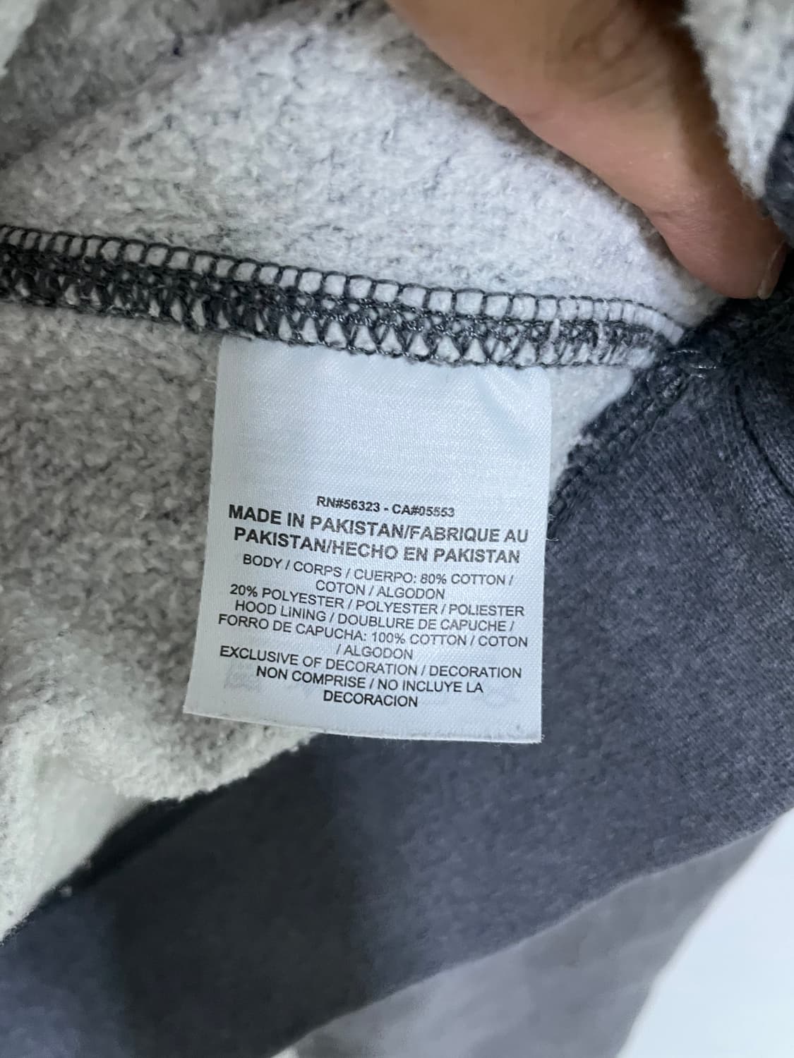 나이키 스우시 기모 후드티 그레이 상품이미지5