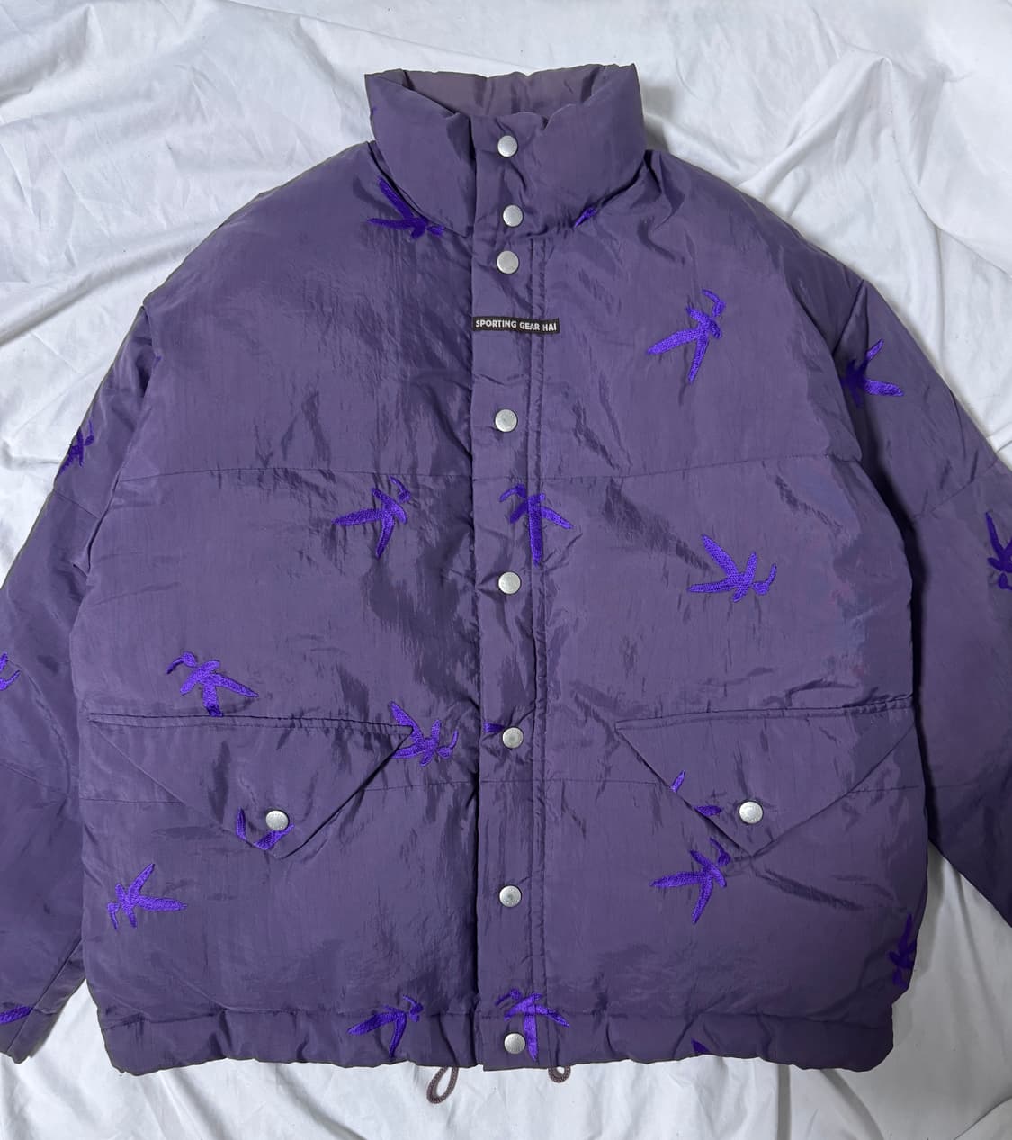 이세이미야케 하이 스포르팅 기어 자수 로고 페더 다운 자켓 상품이미지3