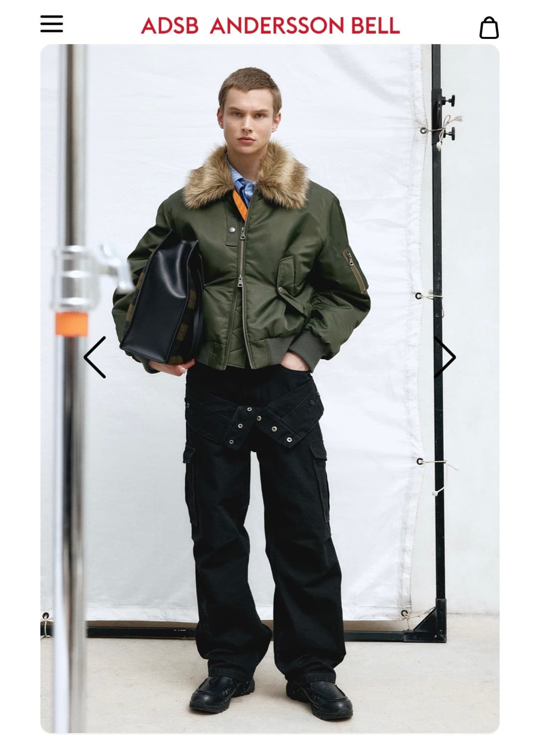앤더슨벨 FUR COLLAR MA-1 BOMBER khaki 상품이미지1