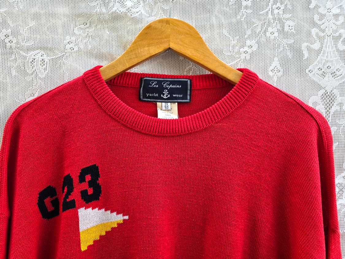 80-90s 이태리 요트웨어 울 니트 (made in italy) 상품이미지2