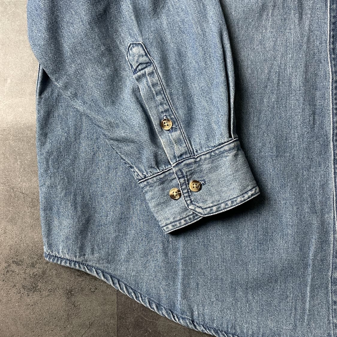 SOUTH BAY 사우스베이 빈티지 패치포켓 코튼 데님셔츠 상품이미지5