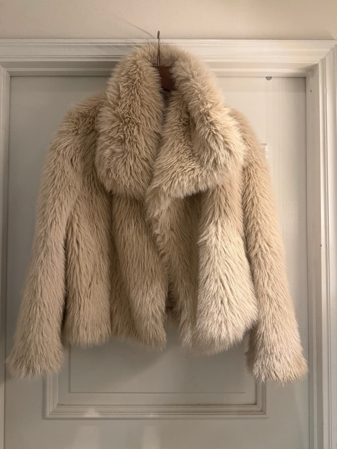 자라 페이크퍼 자켓 아이보리 상품이미지6