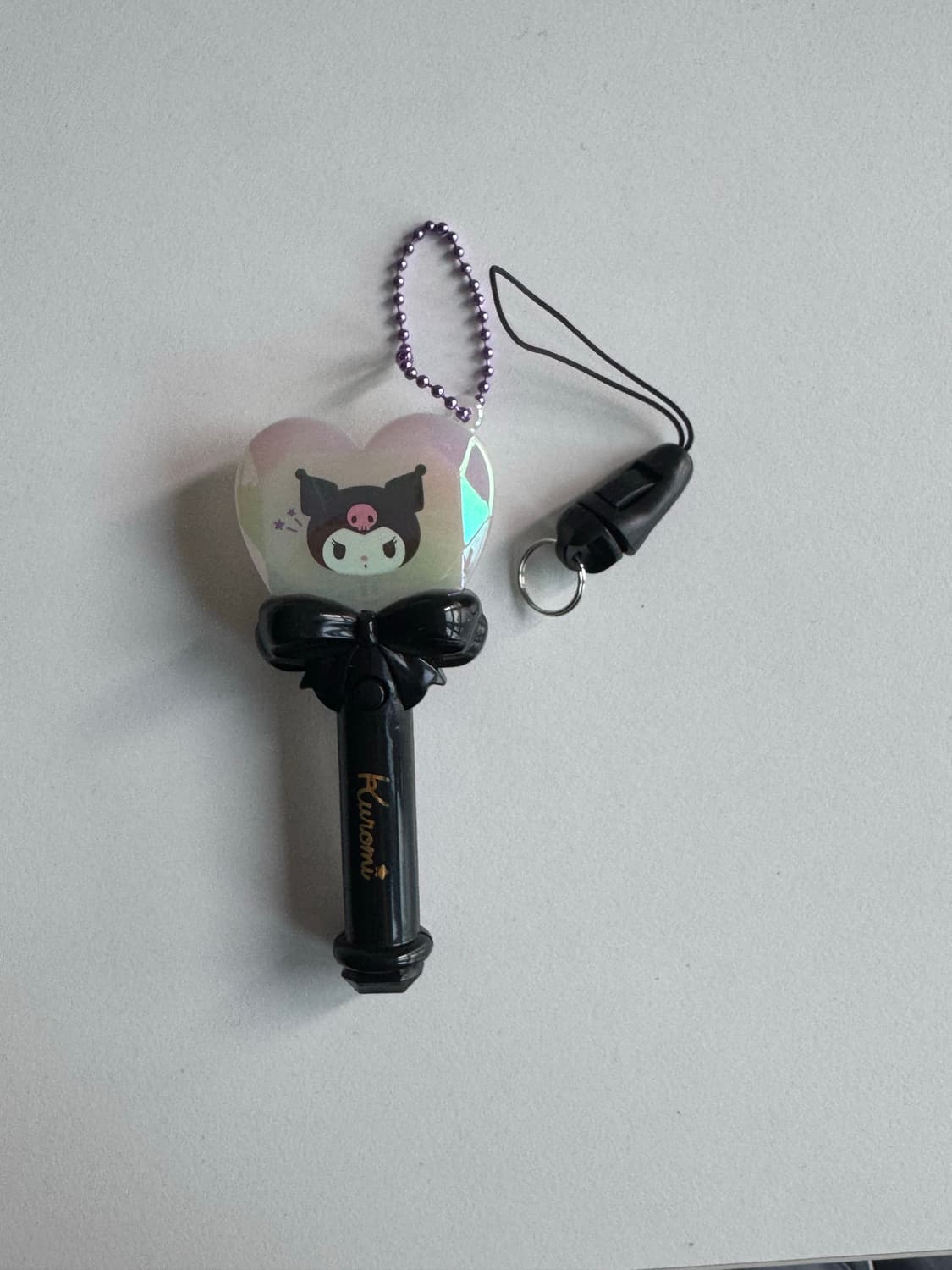 산리오 쿠로미 하트 LED 응원봉 키링 상품이미지2