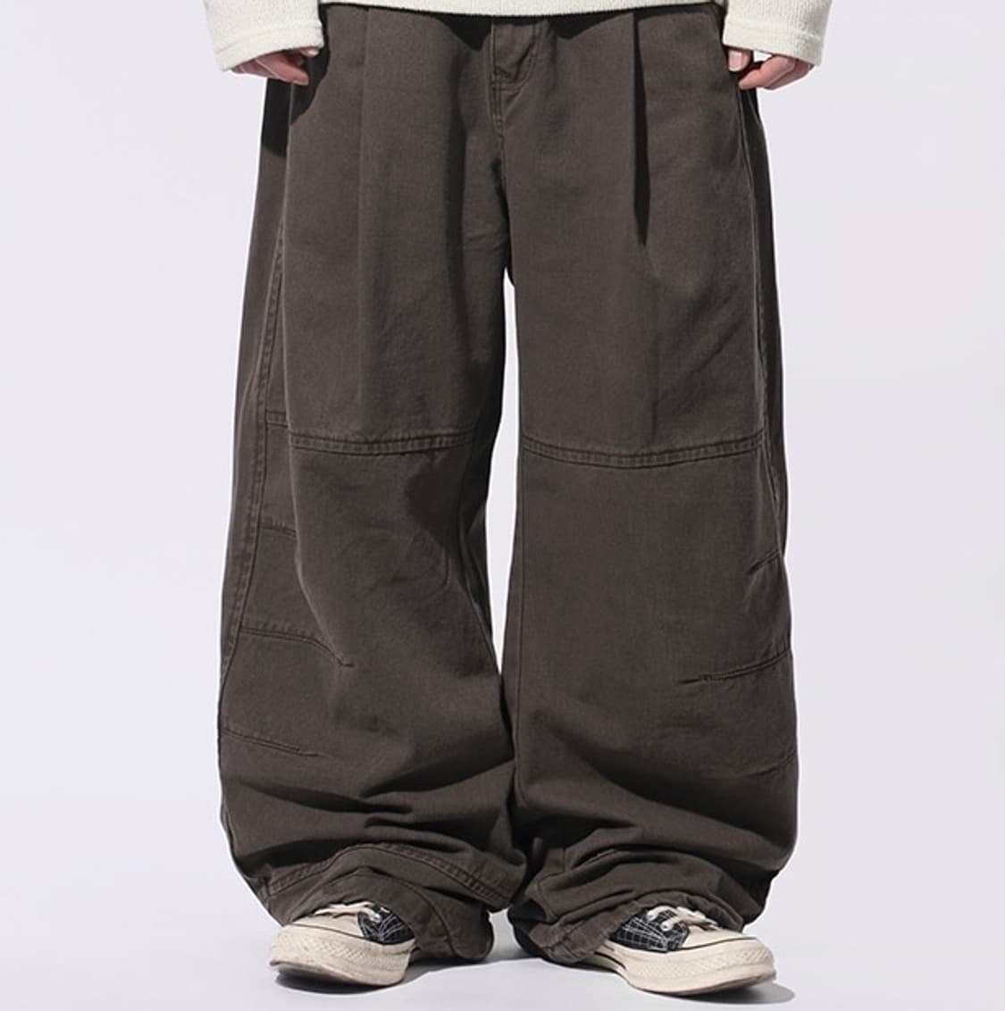 커브드 벌룬 팬츠 브라운 L 상품이미지1