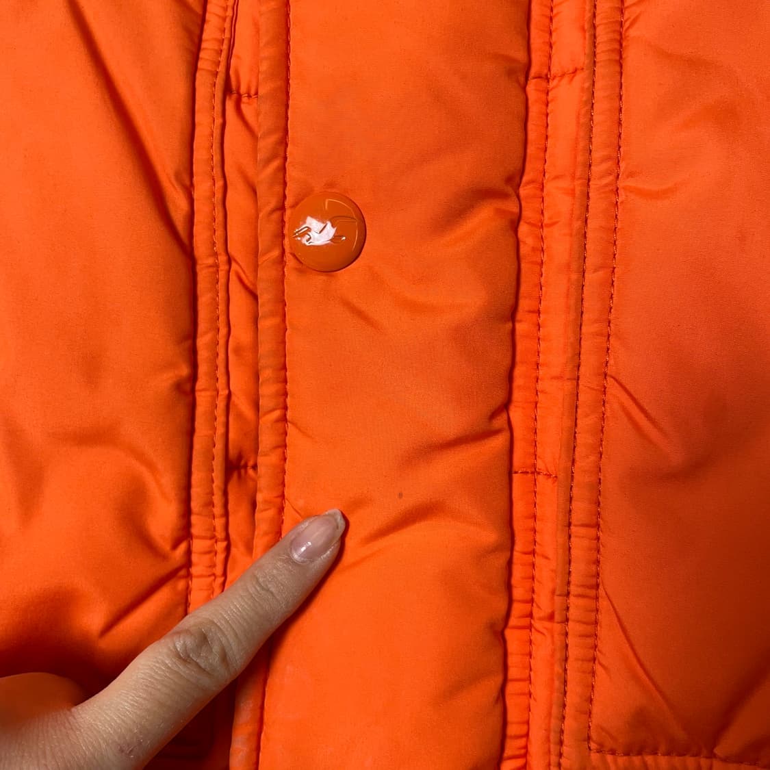 홀리스터 오렌지 패딩조끼 M 상품이미지5
