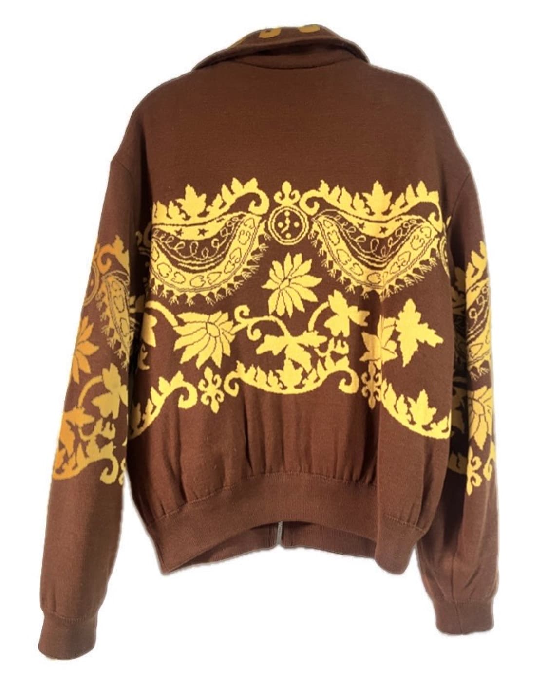 일본 빈티지 페이즐리 누빔 니트 봄버 상품이미지2