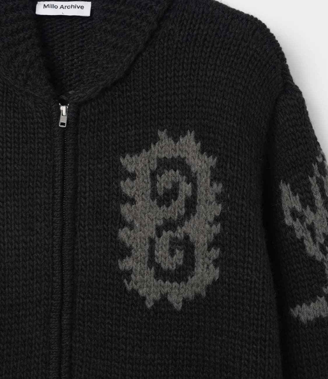 밀로 아카이브 오리엔탈 코위찬 니트 블랙 상품이미지3